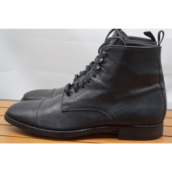 TO BOOT NEW YORK \'Richmond\' Matte Black Leather Cap Toe Boots Size US 10 - D main image 10